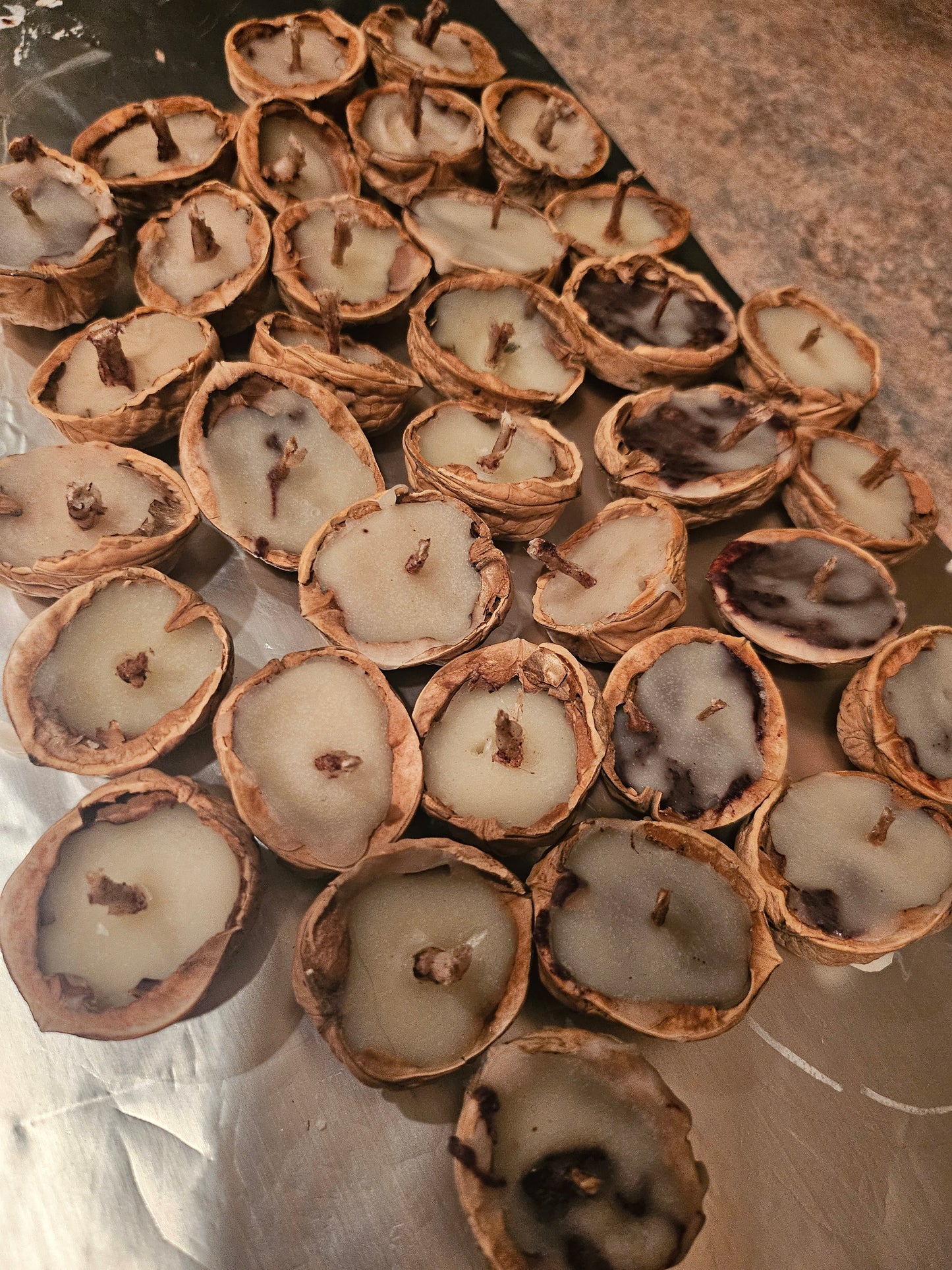 The Squirrel’s Share- Floating Walnut Shell Lights